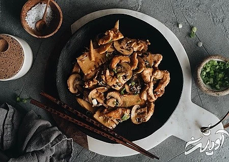 طرز تهیه اردور قارچ غذا با قارچ, غذا با قارچ و مرغ, غذا با قارچ و پنیر پیتزا